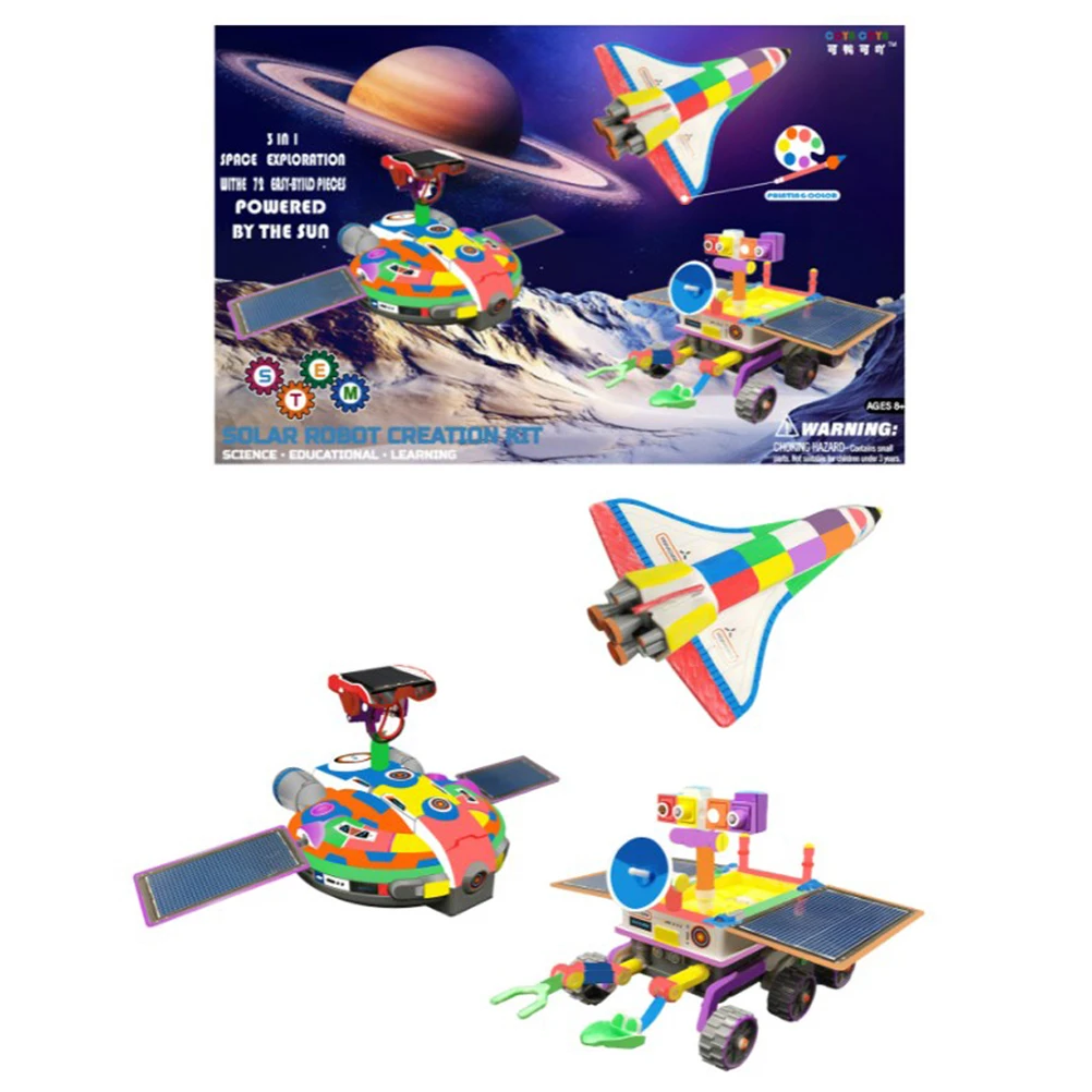 3-in-1 Solar Robot Toy Hightech Science Toy Educational Building Block DIY Robot Engineering Intelligence Development Child Toy
3-in-1 Solar Robot Toy Hightech Science Toy Educational Building Block DIY Robot Engineering Intelligence Development Child Toy