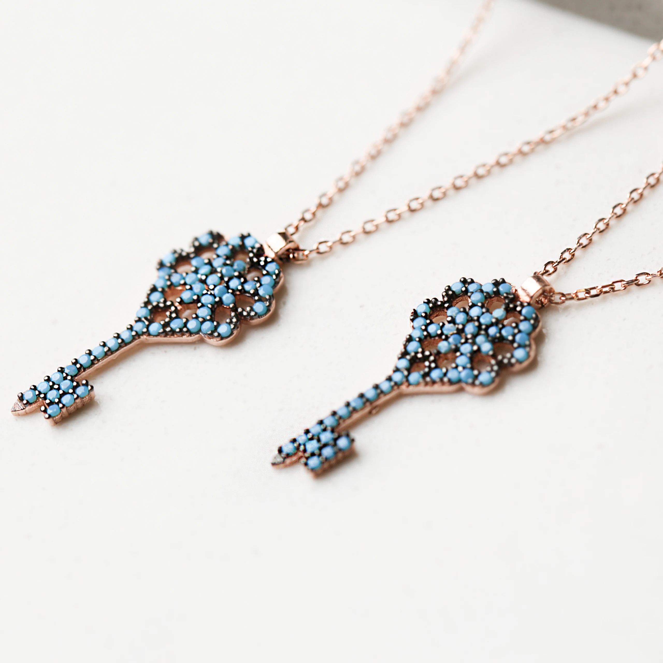 Turquoise Stone Key Shape Silver Pendant Spenta Jewelry Handmade in Turkey
Turquoise Stone Key Shape Silver Pendant Spenta Jewelry Handmade in Turkey