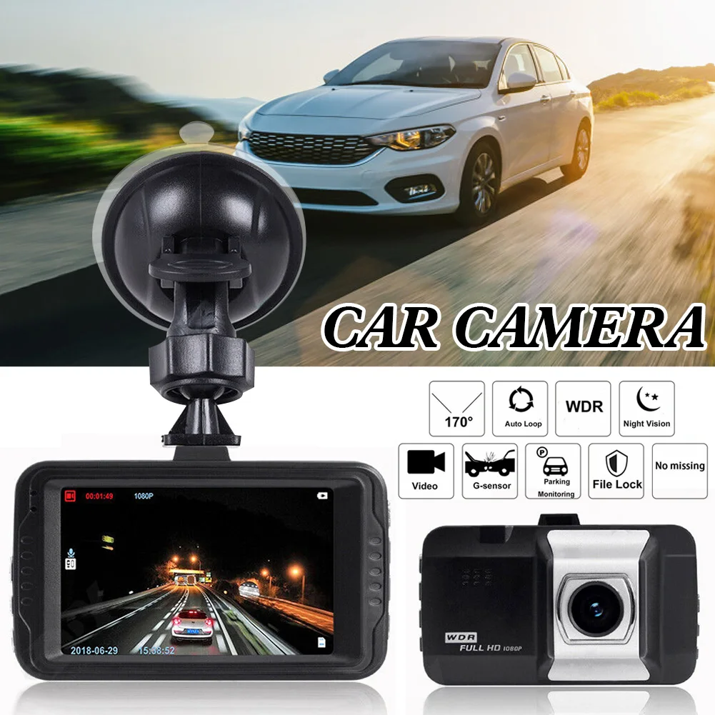 Full HD Dash Cam 3.0" LCD Screen 170° Wide Angle Dashcam Driving Car Recorder Dection Loop Recording Night Vision Video Recorder
Full HD Dash Cam 3.0" LCD Screen 170° Wide Angle Dashcam Driving Car Recorder Dection Loop Recording Night Vision Video Recorder