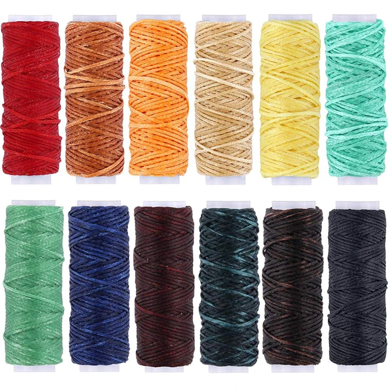 12 Colors 150D Leather Sewing Waxed Thread Cord for Homemade Craft DIY 1mm Diameter Each of 13 Yards Stitching Handcraft Tool
12 Colors 150D Leather Sewing Waxed Thread Cord for Homemade Craft DIY 1mm Diameter Each of 13 Yards Stitching Handcraft Tool