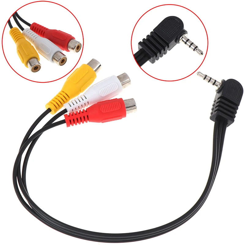 High Speed 90degree 3.5 mm Male Jack To 3 RCA Female Plug Adapter Audio Converter Video AV Cable Wire Cord
High Speed 90degree 3.5 mm Male Jack To 3 RCA Female Plug Adapter Audio Converter Video AV Cable Wire Cord