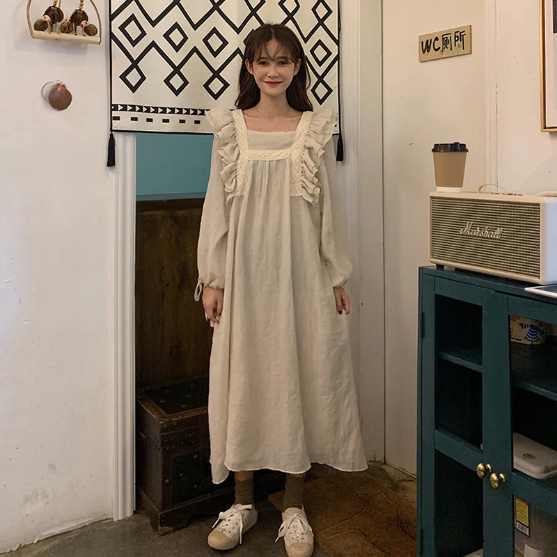 Sannian Spring And Autumn 2021 Dress Ladies Retro Long Over-the-knee Temperament Long-sleeved Dresses Women Clothes
Sannian Spring And Autumn 2021 Dress Ladies Retro Long Over-the-knee Temperament Long-sleeved Dresses Women Clothes