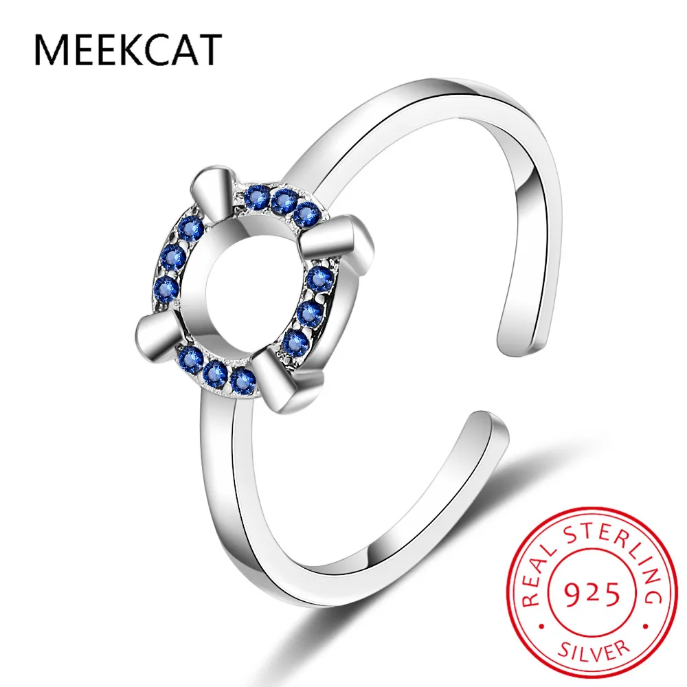 Korean Chic Round Blue Zircon Finger Open Ring for Women Real 925 Sterling Silver Geometric Circle Fine Jewelry 
Korean Chic Round Blue Zircon Finger Open Ring for Women Real 925 Sterling Silver Geometric Circle Fine Jewelry
