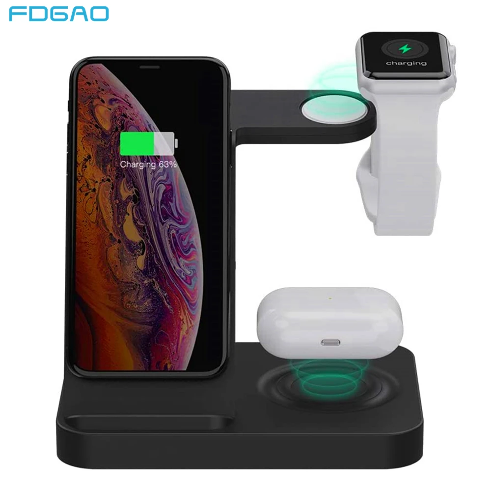 5 в 1 QI Беспроводное зарядное устройство для Samsung Watch Galaxy Gear Buds 15 Вт док станция