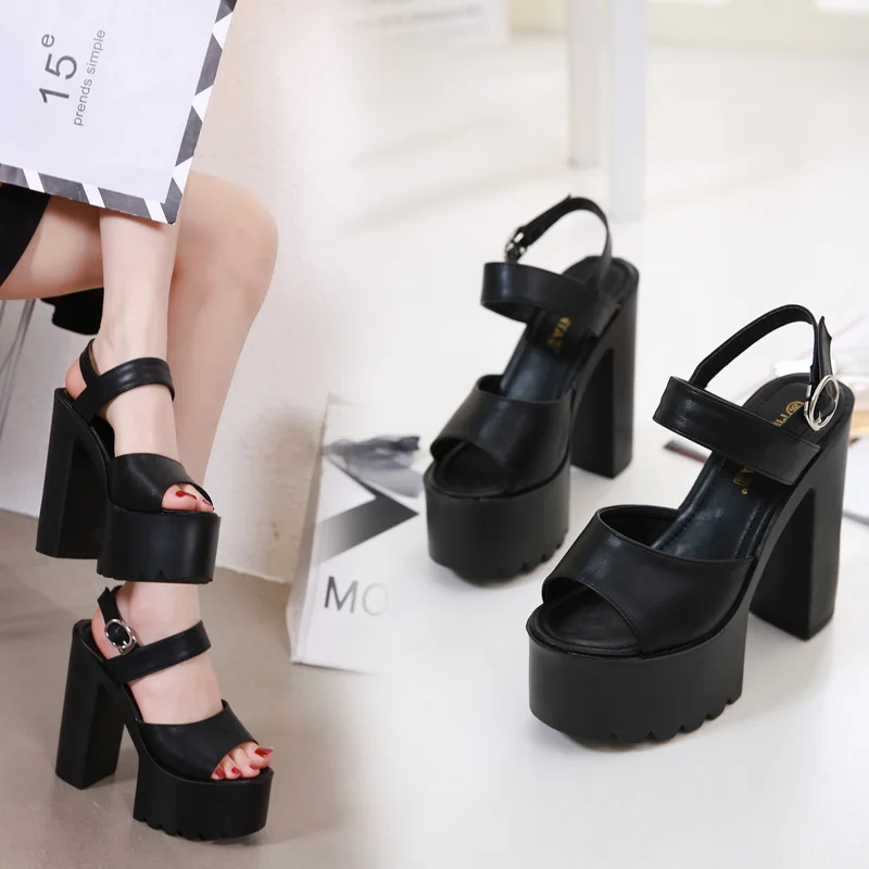 15cm spring new sandals female Korean version wild thick heel open toe high heel waterproof platform fish mouth buckle
15cm spring new sandals female Korean version wild thick heel open toe high heel waterproof platform fish mouth buckle
