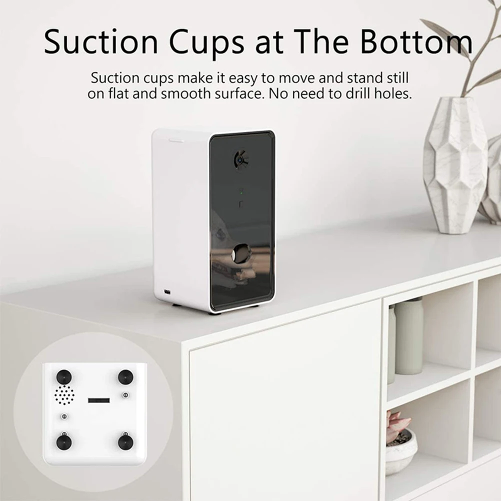 Smart Pet Dog Camera Treat Dispenser Automatic Pet Feeder Pet Camera with Two-Way Audio and Night Camera Vision Compatible
Smart Pet Dog Camera Treat Dispenser Automatic Pet Feeder Pet Camera with Two-Way Audio and Night Camera Vision Compatible