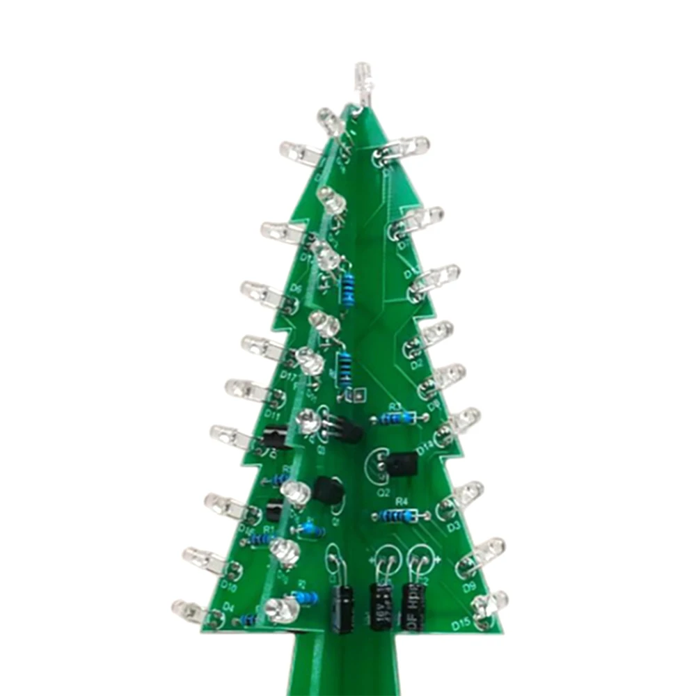

3D DIY Kits 7 Color/3 Colors Light Flash LED Circuit Christmas Trees LED Colorful LED Kit