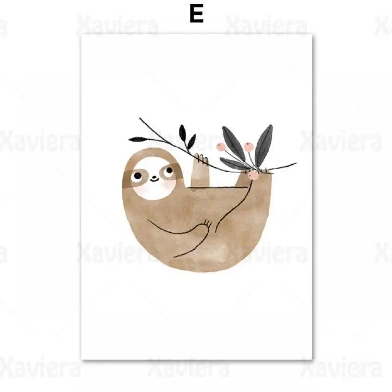 Nordic Cartoon Animal Wall Art Canvas Painting Posters Bear Elephant Giraffe Sloth Rainbow Wall Pictures Kids Room Nursery Decor
Nordic Cartoon Animal Wall Art Canvas Painting Posters Bear Elephant Giraffe Sloth Rainbow Wall Pictures Kids Room Nursery Decor