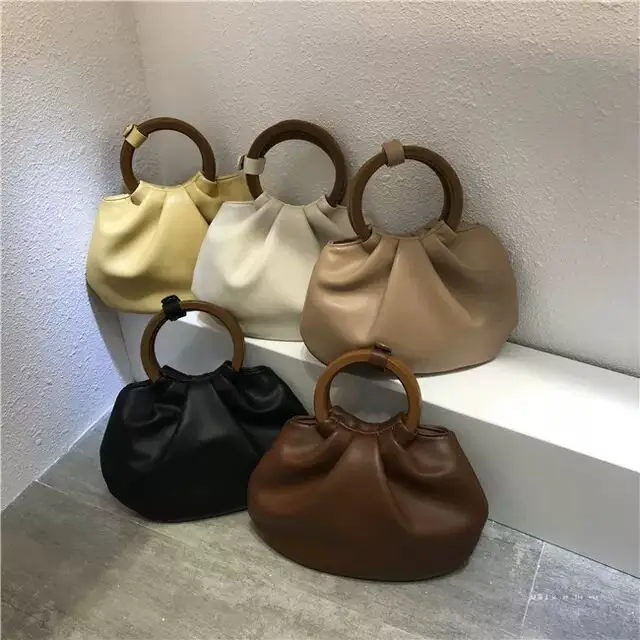 Bag For Women Wooden Handle Women Handbags Ruched Lady Shoulder Bags Luxury Soft Pu Leather Crossbody Bag Female Tote Purses
Bag For Women Wooden Handle Women Handbags Ruched Lady Shoulder Bags Luxury Soft Pu Leather Crossbody Bag Female Tote Purses