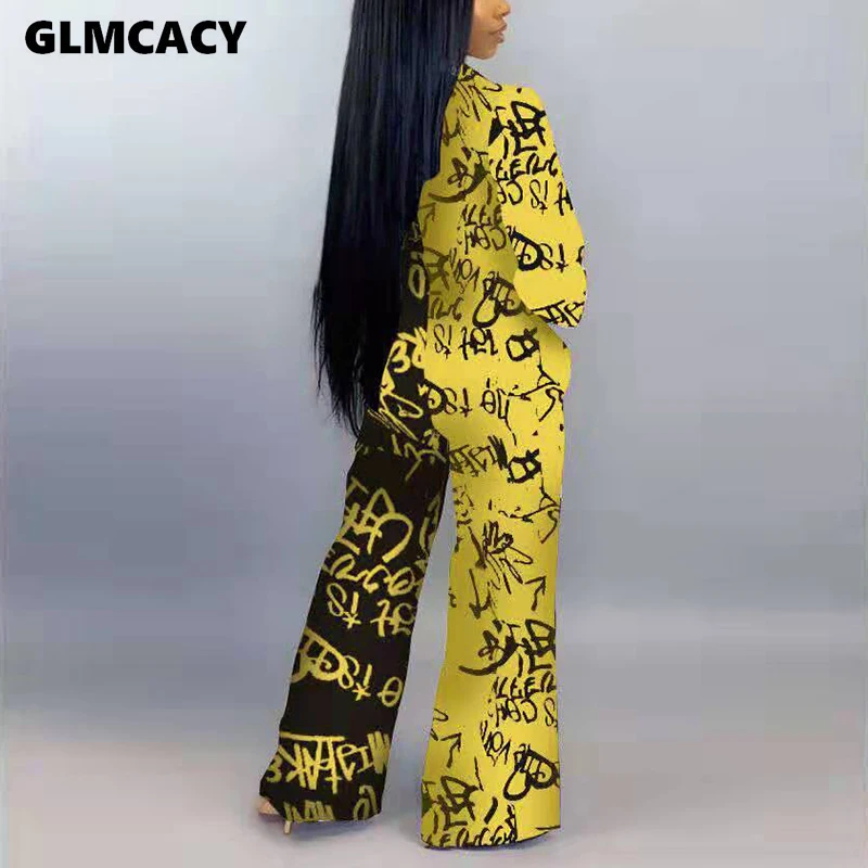 Women Color Block Letter Printed Turn Down Collar Wide Leg Bodycon Jumpsuit Casual Chic Spring Fall Street Wear Fashion Overall
Women Color Block Letter Printed Turn Down Collar Wide Leg Bodycon Jumpsuit Casual Chic Spring Fall Street Wear Fashion Overall