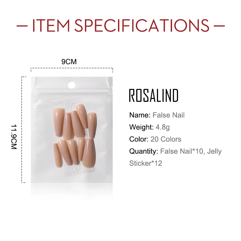 ROSALIND Extension False Nail 10pcs/lot French Nail Need Jelly glue Base Coat Artifical Press on Poly Nail Art Design
ROSALIND Extension False Nail 10pcs/lot French Nail Need Jelly glue Base Coat Artifical Press on Poly Nail Art Design