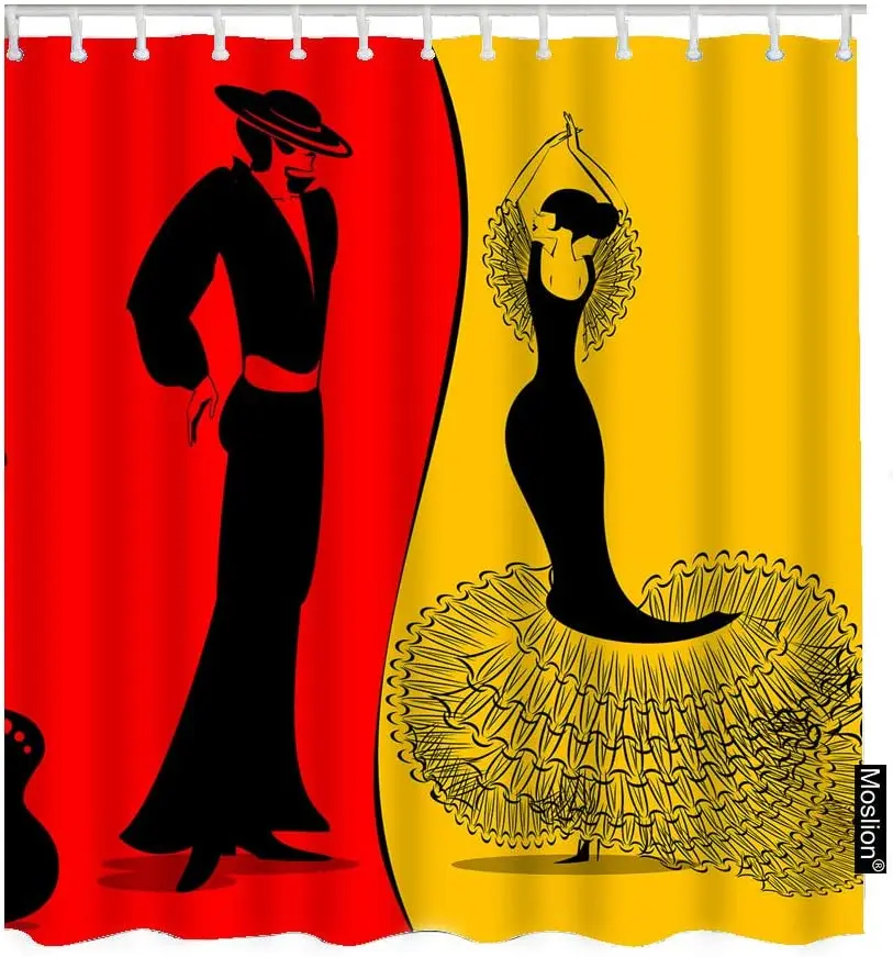 Art Spanish Dancer Dress Lady Gentleman Silhouette Retro Style Funny Shower Curtain
Art Spanish Dancer Dress Lady Gentleman Silhouette Retro Style Funny Shower Curtain