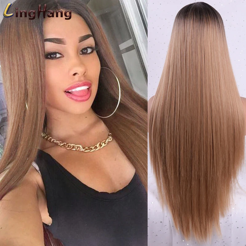 LINGHANG Women's Long Straight Synthetic Wig Mixed Brown And Blonde Long Wigs for White /Black Women Party Cosplay Hair
LINGHANG Women's Long Straight Synthetic Wig Mixed Brown And Blonde Long Wigs for White /Black Women Party Cosplay Hair