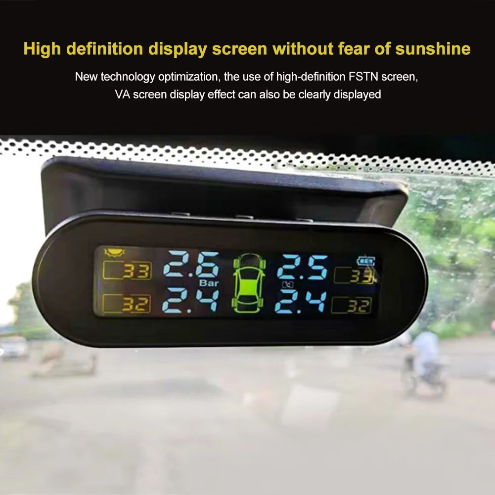 Car Tire Pressure Monitor USB Charging IPX7 Waterproof Solar Power Wireless Transmission External Internal Sensor HD Display
Car Tire Pressure Monitor USB Charging IPX7 Waterproof Solar Power Wireless Transmission External Internal Sensor HD Display