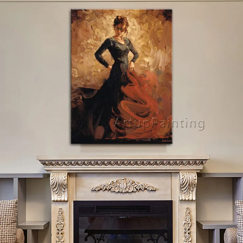 No Framed Hand Painted Oil Painting On Canvas Wall Art Spanish Flamenco Dancer Latina Woman Painting Pictures For Room Quality
No Framed Hand Painted Oil Painting On Canvas Wall Art Spanish Flamenco Dancer Latina Woman Painting Pictures For Room Quality
