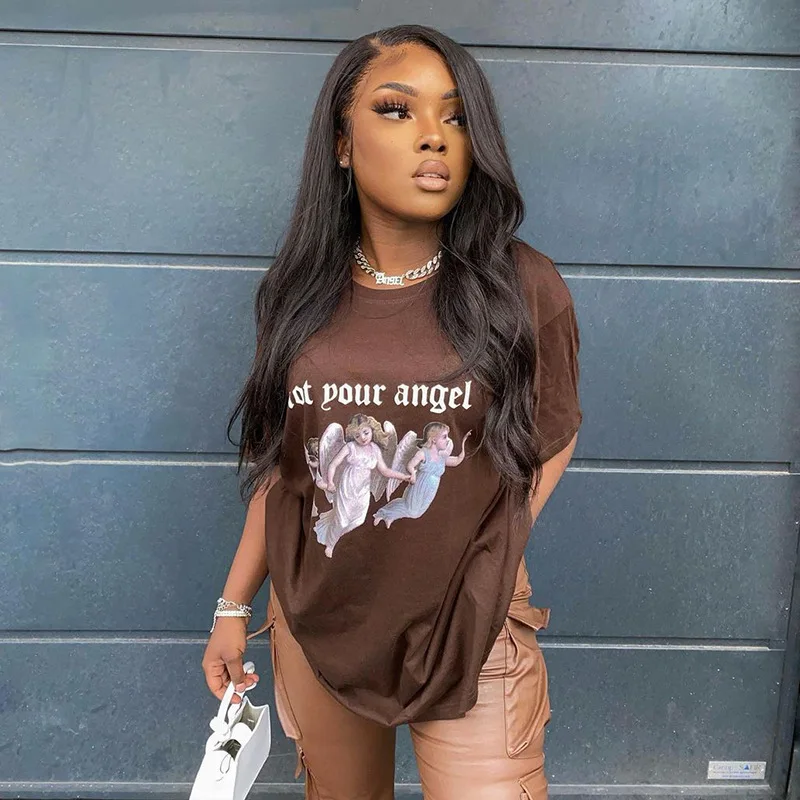Creative 2021 Light Luxury Fashion Women's Printed Round Neck Loose And Comfortable Short-sleeved Casual T-shirt Lengthened Top
Creative 2021 Light Luxury Fashion Women's Printed Round Neck Loose And Comfortable Short-sleeved Casual T-shirt Lengthened Top