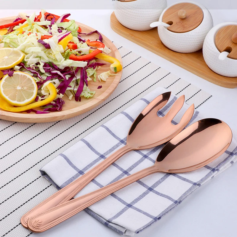 Big Salad Spoon Fork Set Stainless Steel Salad Spoon Kitchen Food Server Restaurant Public Tableware Buffet Utensil Kitchen Tool
Big Salad Spoon Fork Set Stainless Steel Salad Spoon Kitchen Food Server Restaurant Public Tableware Buffet Utensil Kitchen Tool