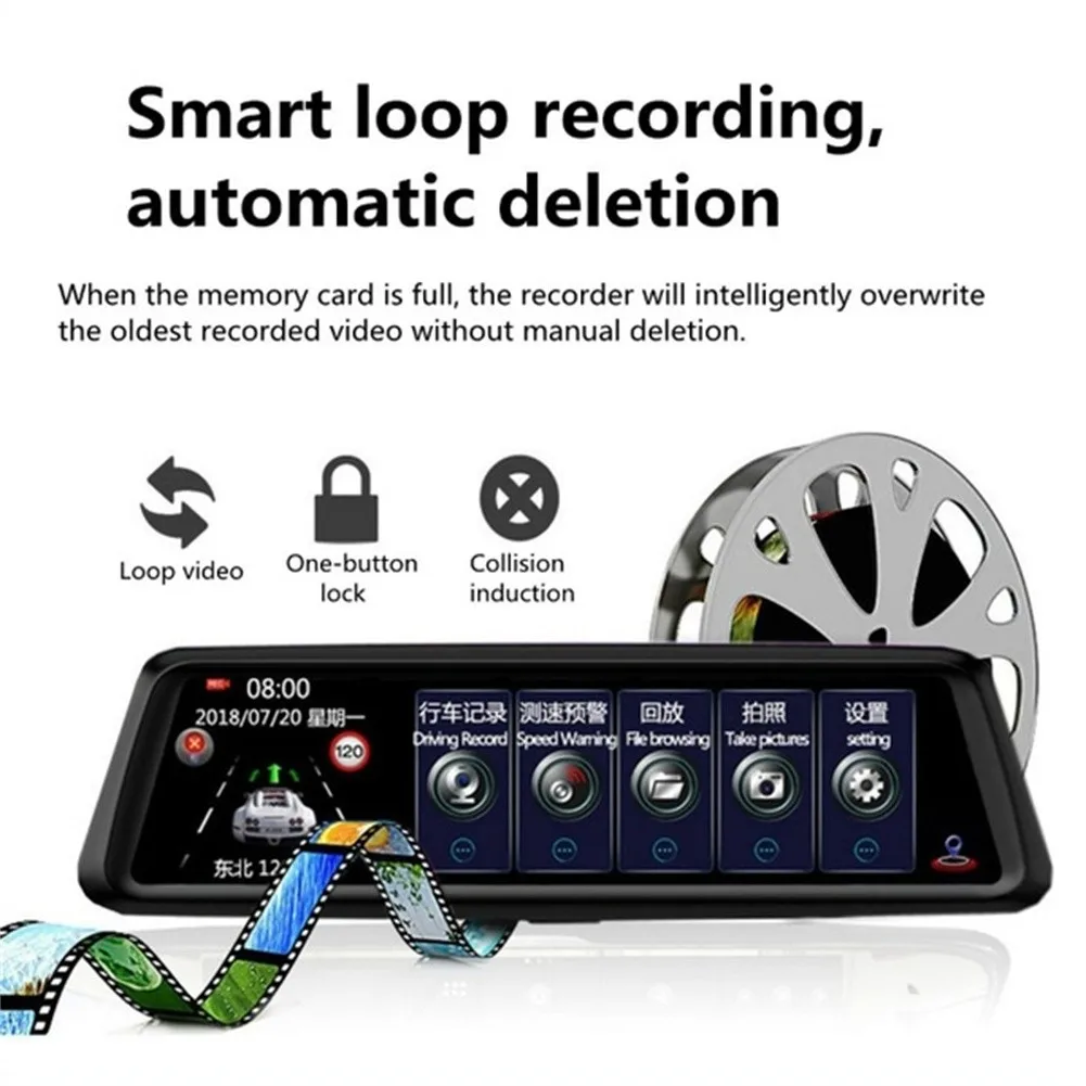 Car 10" Driving Recorder 1080P HD Dual Recording Rearview Mirror DVR Recorder Car Parking Reversing Driving Night Vision DashCam
Car 10" Driving Recorder 1080P HD Dual Recording Rearview Mirror DVR Recorder Car Parking Reversing Driving Night Vision DashCam