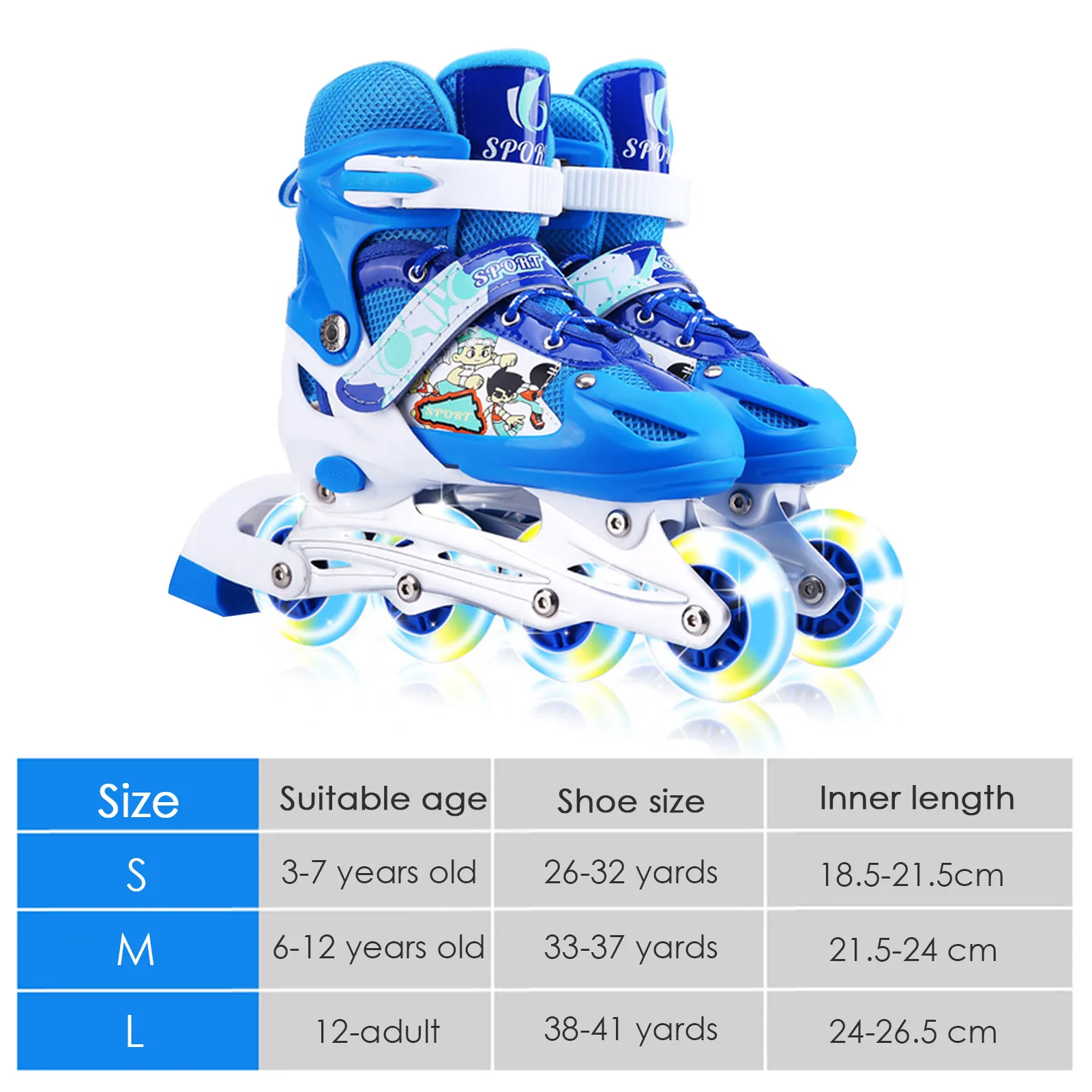 Outdoor Sports Blades Skates Roller Inline Adjustable Children Tracer For Kids Blade Illuminating Wheels Roller Skates Shoes
Outdoor Sports Blades Skates Roller Inline Adjustable Children Tracer For Kids Blade Illuminating Wheels Roller Skates Shoes