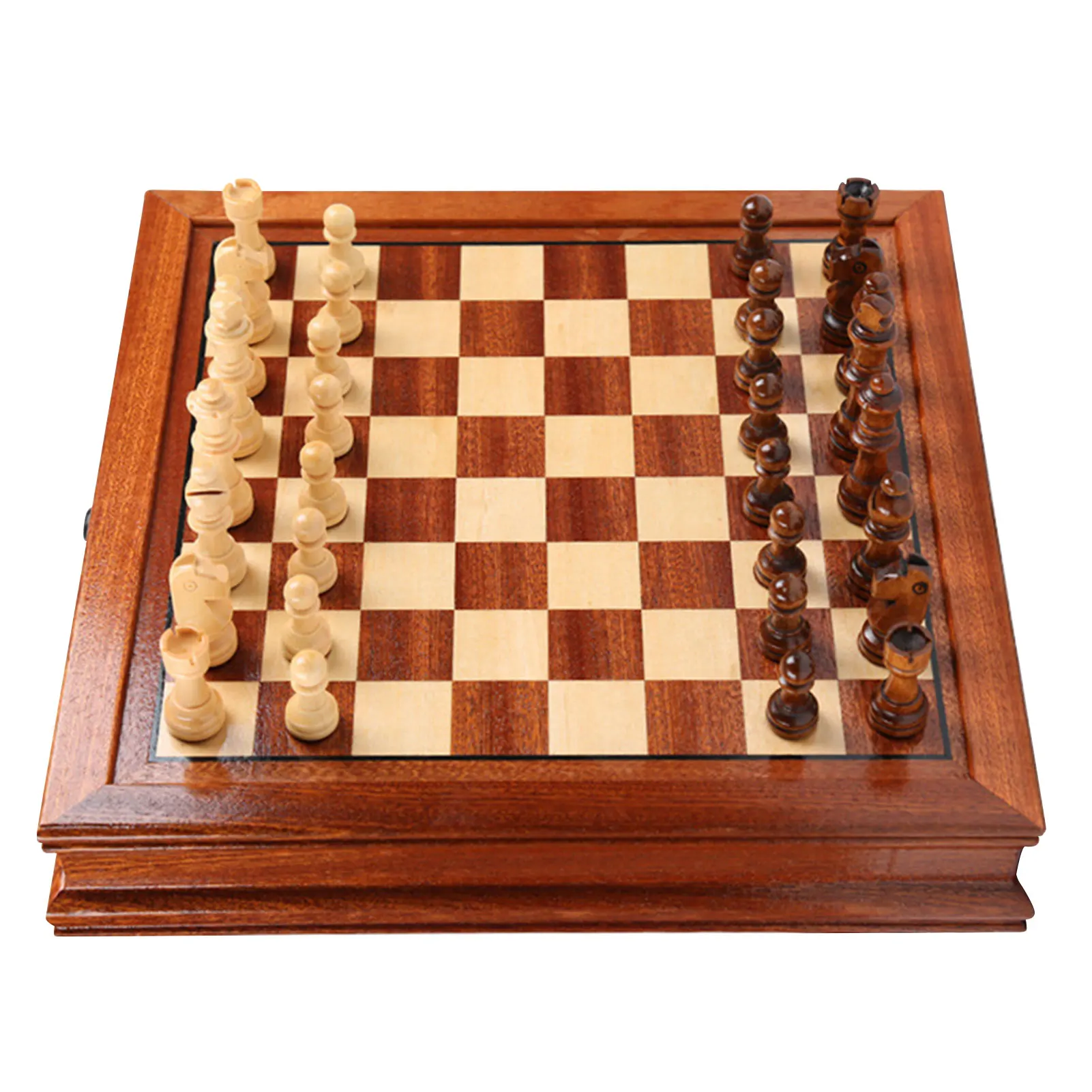 3-in-1 Deluxe Chess Game Toy Wooden Folding Chess Professional Set Chess Checkers Game Set Table Family Chess Board Game Set
3-in-1 Deluxe Chess Game Toy Wooden Folding Chess Professional Set Chess Checkers Game Set Table Family Chess Board Game Set