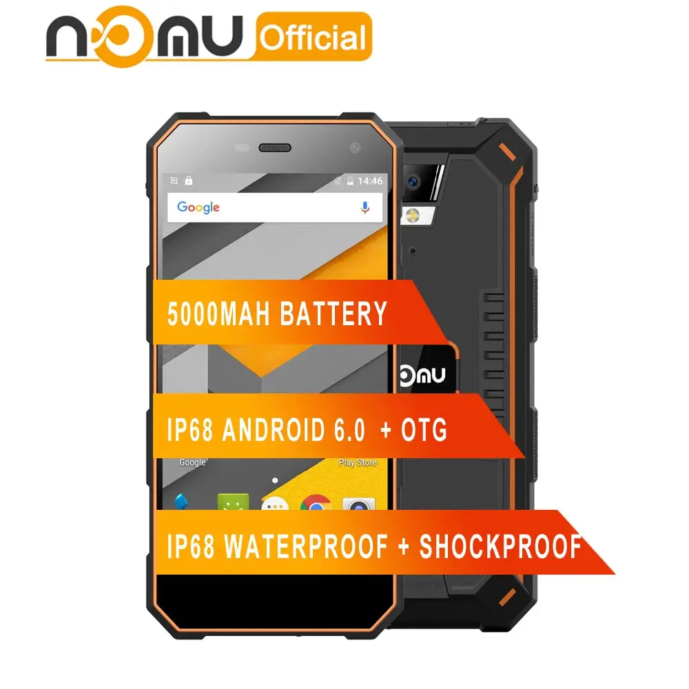 Nomu S10 водонепроницаемый смартфон с 5 0 дюймовым дисплеем четырёхъядерным