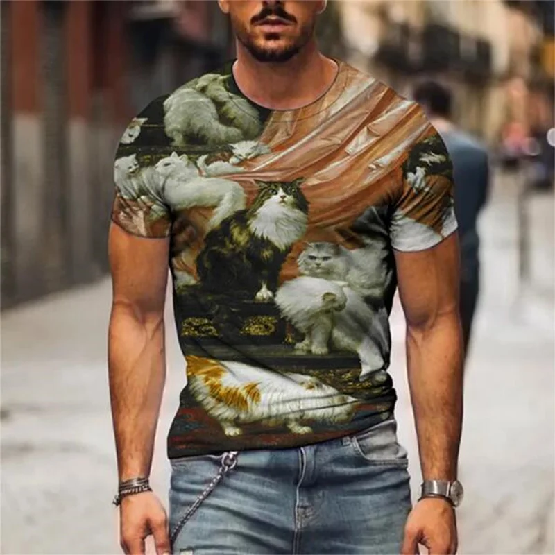 Fashion new cool T-shirt male/female 3D T-shirt printing cat's kingdom short-sleeved summer top T-shirt male T-shirt outfit
Fashion new cool T-shirt male/female 3D T-shirt printing cat's kingdom short-sleeved summer top T-shirt male T-shirt outfit