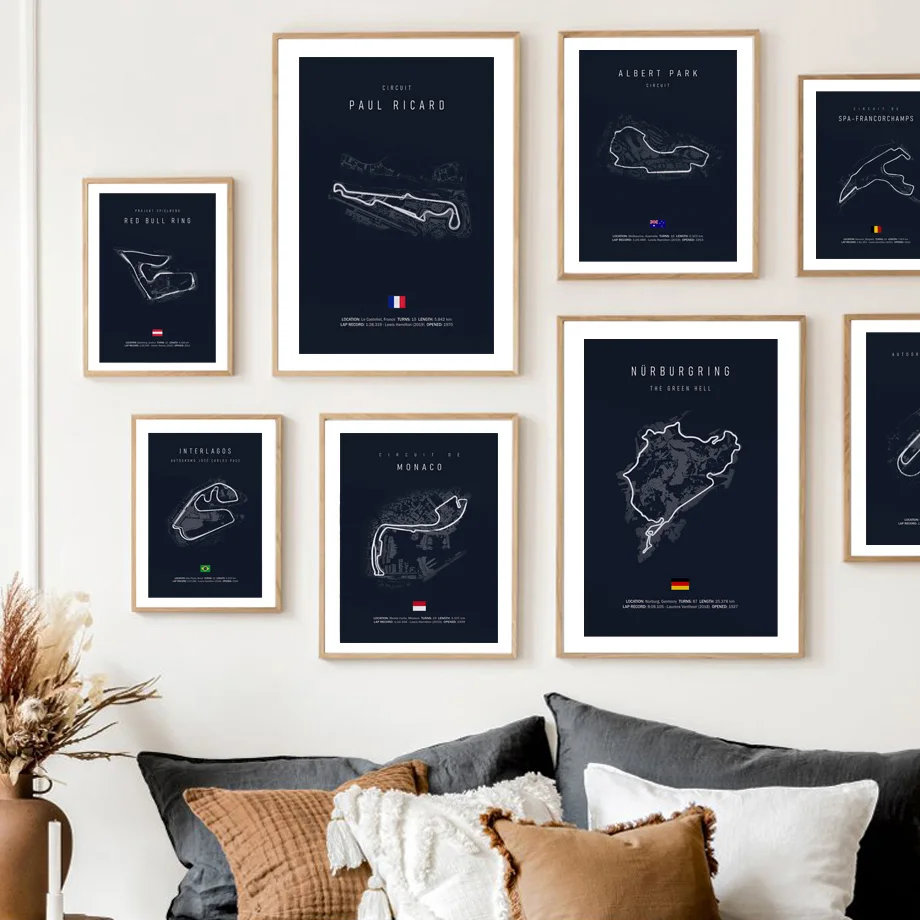 Famous Formula 1 Race Track F1 Car Racing Wall Art Canvas Painting Nordic Posters And Prints Wall Pictures For Living Room Decor
Famous Formula 1 Race Track F1 Car Racing Wall Art Canvas Painting Nordic Posters And Prints Wall Pictures For Living Room Decor