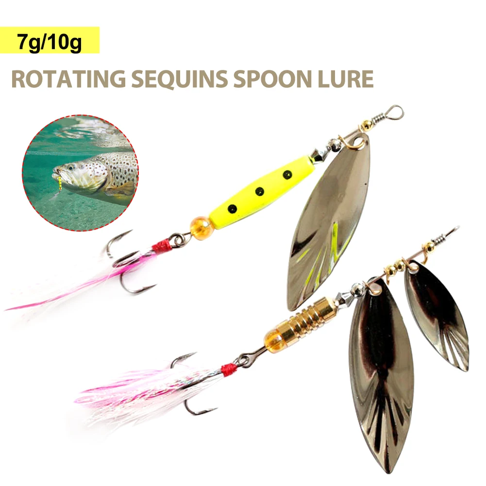 Fishing Lure Fishing Spoon Hard Lure Metal Fishing Tackle 7g/10g Spinner Bait with Treble Hook in Feather Fishing Accessories
Fishing Lure Fishing Spoon Hard Lure Metal Fishing Tackle 7g/10g Spinner Bait with Treble Hook in Feather Fishing Accessories