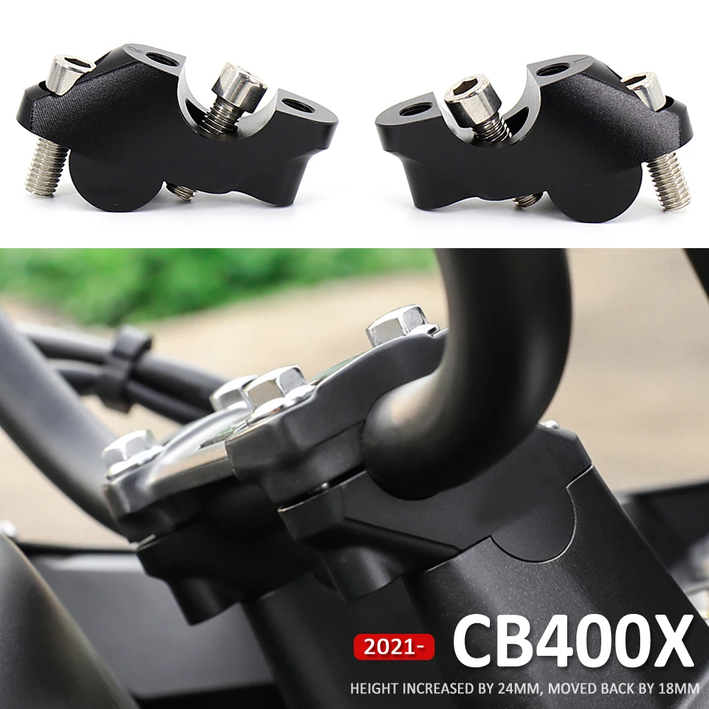 

New For Honda CB400X CB 400 X 2021- Motorcycle Accessories With Offset Handle Bar Riser Clamp Extend Handlebar Adapter Mount