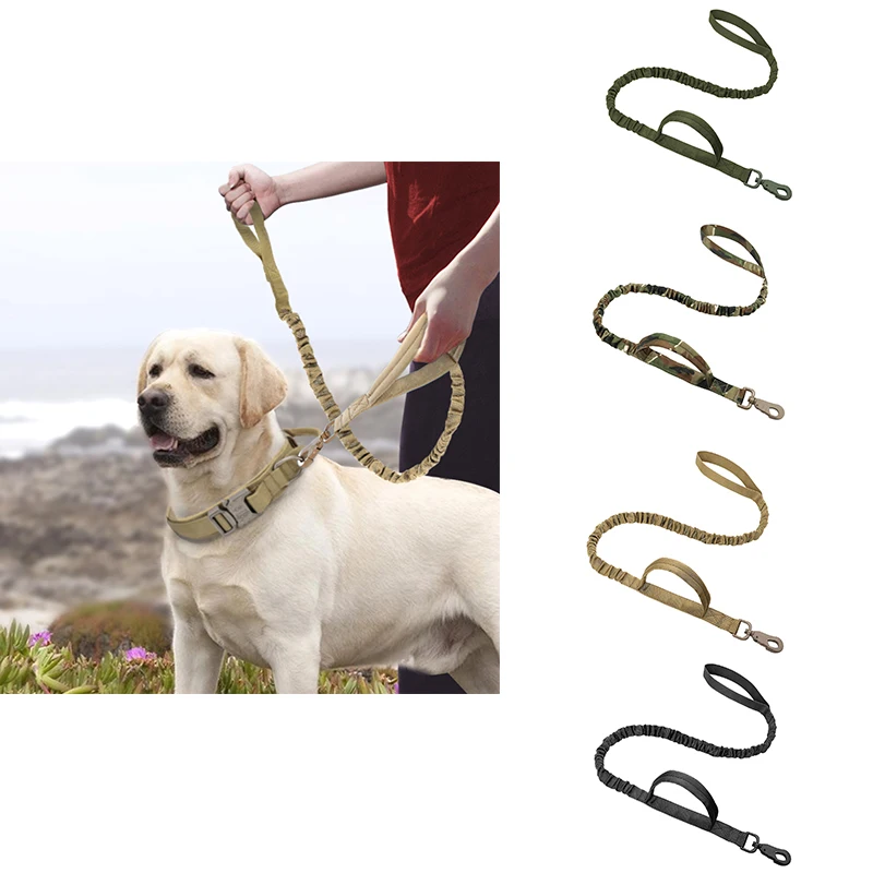 

Elastic Dog Leash Bungee Nylon Tactical Training Walking Leashes Pet Military Lead Belt Running For Medium Large Dogs Adjustable