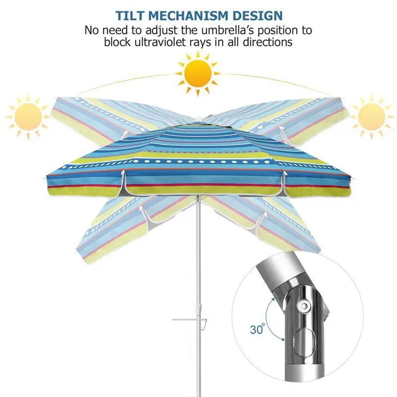 MOVTOTOP 1PC Dot Pattern Beach Umbrella UV Protection with Aluminum Pole Portable Wind Beach Umbrella Adjustable Sand Umbrella
MOVTOTOP 1PC Dot Pattern Beach Umbrella UV Protection with Aluminum Pole Portable Wind Beach Umbrella Adjustable Sand Umbrella