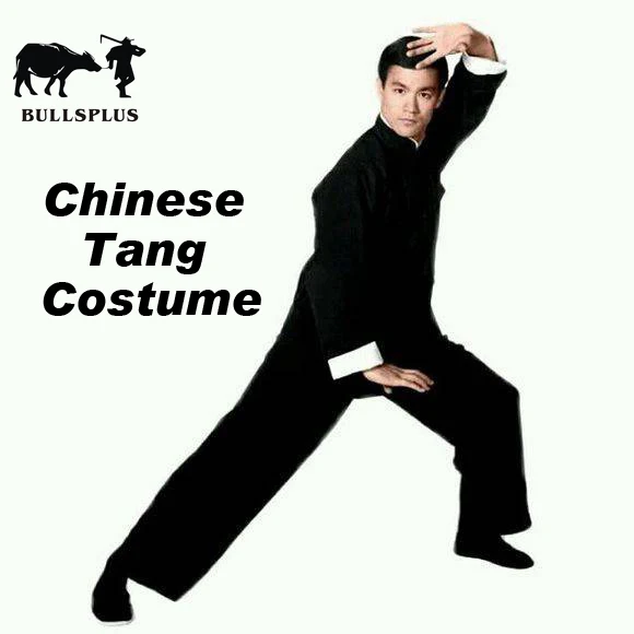Фото Костюм из хлопка и льна в новом стиле костюм Тан мужской с длинным рукавом