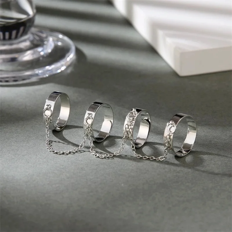 1Pc Popular Women Lady Rings Multiple Finger Stack Knuckle Ladies Fashion Rings Antique Silver Chain Combination Open Rings
1Pc Popular Women Lady Rings Multiple Finger Stack Knuckle Ladies Fashion Rings Antique Silver Chain Combination Open Rings