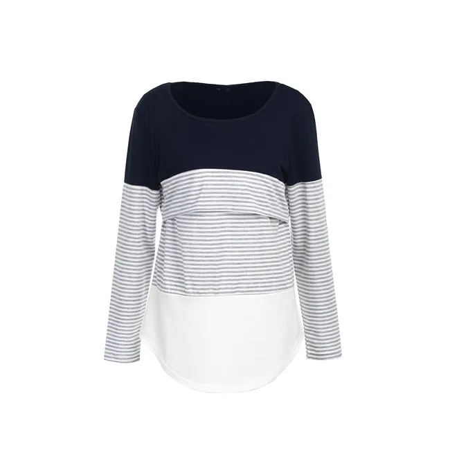 New women's mother pregnant shirt breastfeeding pregnant women long-sleeved striped T-shirt clothes
New women's mother pregnant shirt breastfeeding pregnant women long-sleeved striped T-shirt clothes