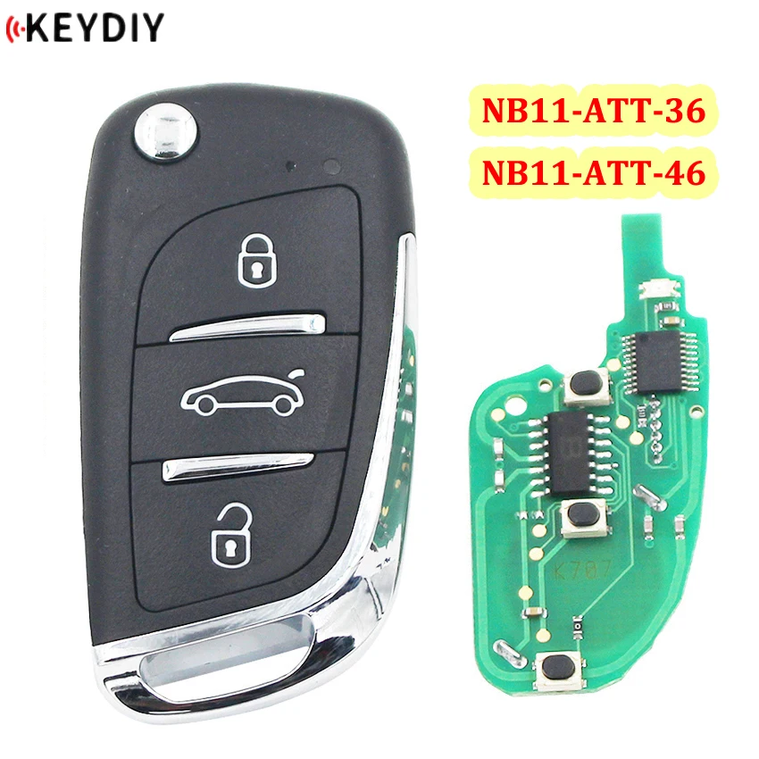 Universal Remote Key NB-Series for KD900 KD-X2 KEYDIY 3 button NB11-ATT-36 NB11-ATT-46 Peugeot/Citroen/Honda | Автомобили и