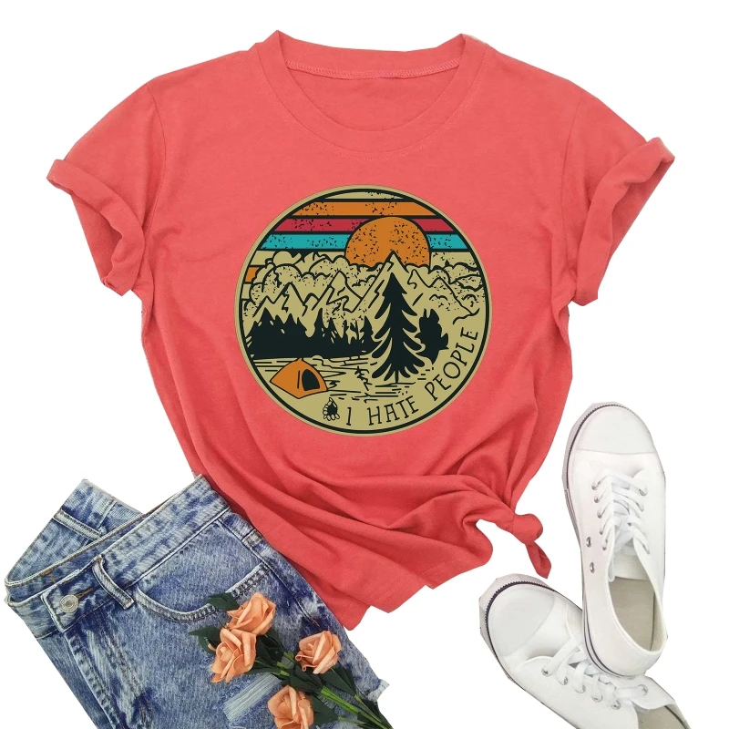 X5XD Women Summer Short Sleeve T-Shirt Female Printing Workout Shirts Girls Crew Neck Blouse Casual Loose Tops S-5XL
X5XD Women Summer Short Sleeve T-Shirt Female Printing Workout Shirts Girls Crew Neck Blouse Casual Loose Tops S-5XL