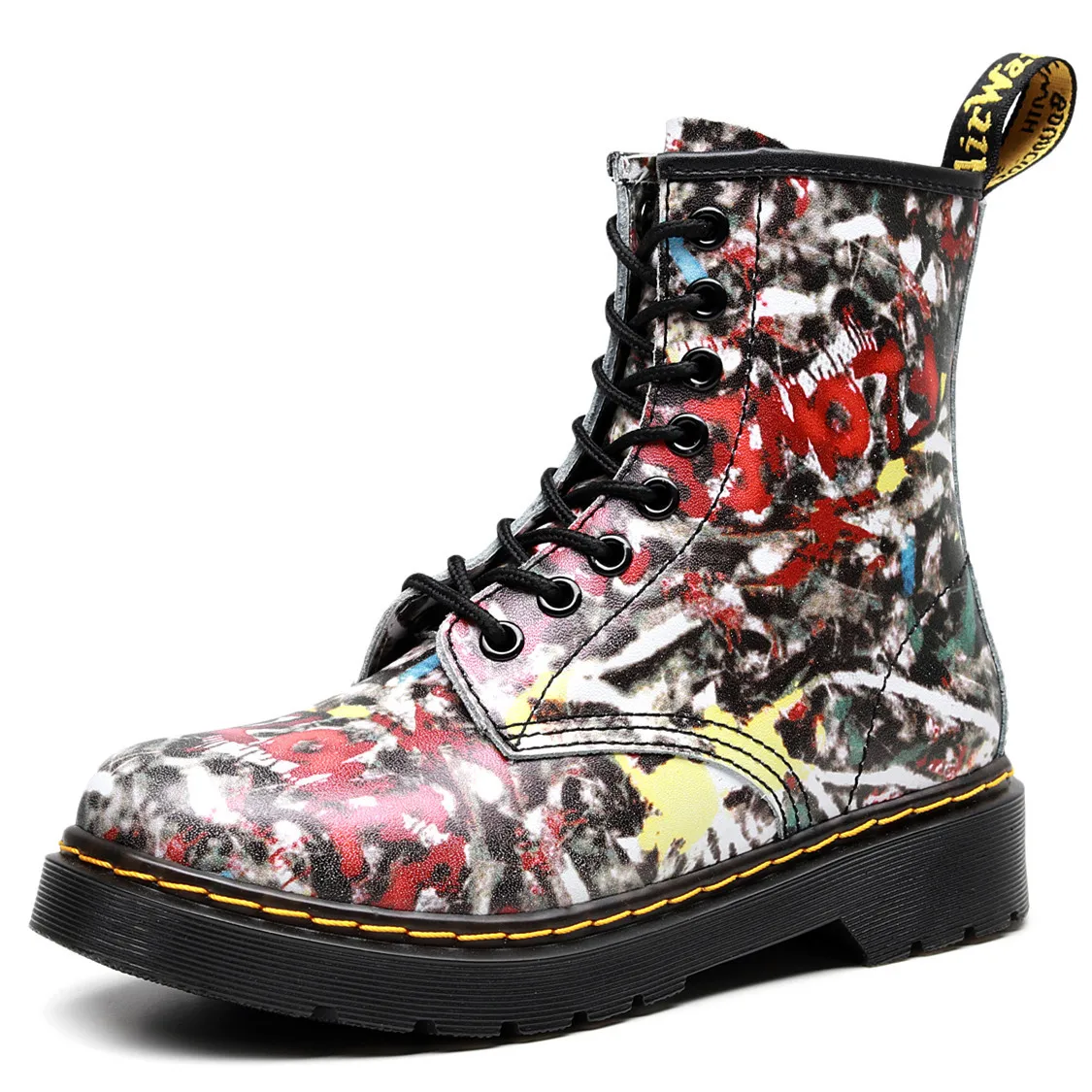 Ботинки Martin мужские/женские с принтом граффити, Повседневная Уличная одежда в стиле хип-хоп, кожаные ботинки для пар, мотоциклетная обувь, б... 
Ботинки Martin мужские/женские с принтом граффити, Повседневная Уличная одежда в стиле хип-хоп, кожаные ботинки для пар, мотоциклетная обувь, б...