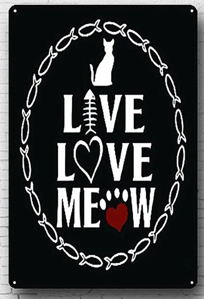 Vintage Cat Live Fish Metal Tin Sign 8x12 Inch Retro Home Kitchen Wall Decor Man Cave Tin Poster
Vintage Cat Live Fish Metal Tin Sign 8x12 Inch Retro Home Kitchen Wall Decor Man Cave Tin Poster
