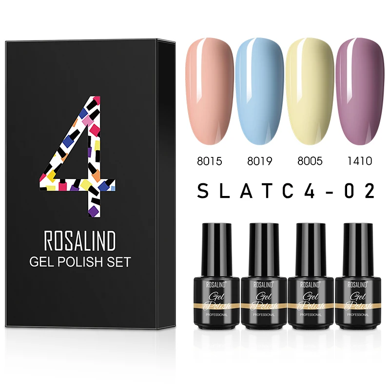 ROSALIND Gel Nail Polish 4Pcs 7ml Hybrid Varnish Soak Off UV Gel LED Semi Permanent All For Manicure Nail Art Gel Polish Kit
ROSALIND Gel Nail Polish 4Pcs 7ml Hybrid Varnish Soak Off UV Gel LED Semi Permanent All For Manicure Nail Art Gel Polish Kit