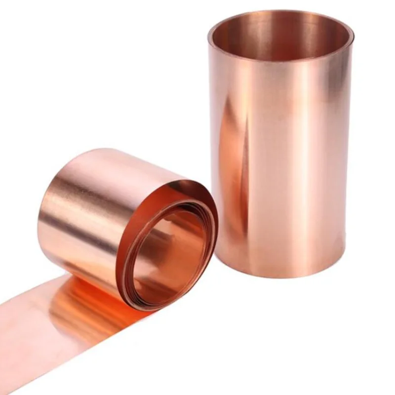 1M 0.1mm-1mm Copper strip Copper Sheet Copper Plate skin red copper Purple copper foil T2 Red Purple Conductive Roll