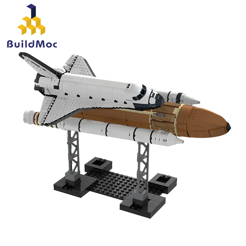 

MOC Space Series Space Shuttle Launch Platform Center Spaceship Building Block Bricks Model DIY Toys Device Rocket For Kids Gift