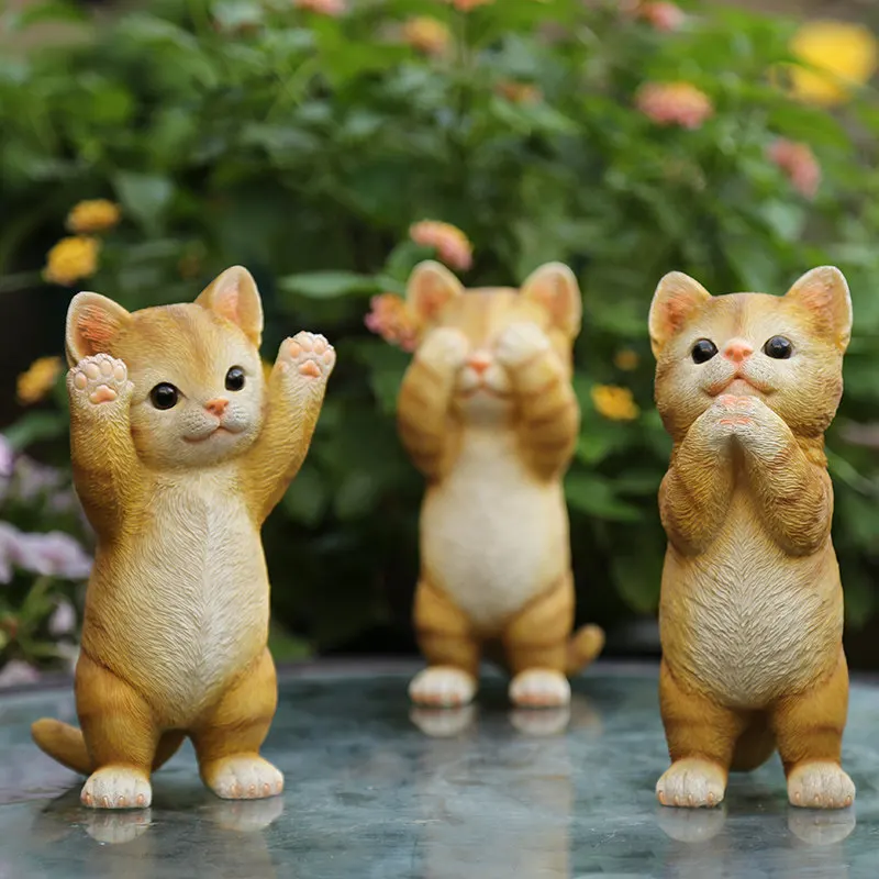 Pastoral Simulation Cats Cute Kitten Resin Ornaments Outdoor Garden Sculpture Decoration Courtyard Balcony Figurines Crafts Art
Pastoral Simulation Cats Cute Kitten Resin Ornaments Outdoor Garden Sculpture Decoration Courtyard Balcony Figurines Crafts Art