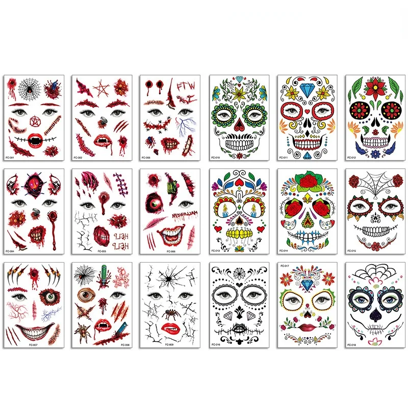 20pcs Party Funny Scars Face Temporary Tattoo Stickers Adult Role Playing Boys Girls Decor Cosplay Wedding Birthday
20pcs Party Funny Scars Face Temporary Tattoo Stickers Adult Role Playing Boys Girls Decor Cosplay Wedding Birthday