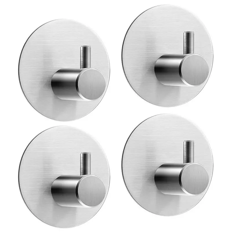 New 4 pcs. Self-adhesive Towel Hook Circle Bathrobe Hooks Hook Wall Hooks Stainless Steel Bathroom and Kitchen Towel Rack Coat H
New 4 pcs. Self-adhesive Towel Hook Circle Bathrobe Hooks Hook Wall Hooks Stainless Steel Bathroom and Kitchen Towel Rack Coat H