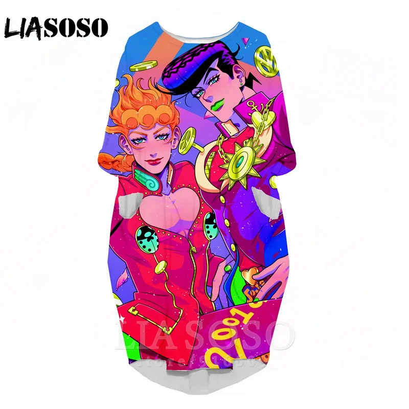 LIASOSO 3D Print Fashion JOJO's Funny Shirt Suit Bizarre Rock Harajuku Women Anime Gown Adventur Girl Clothing Dress
LIASOSO 3D Print Fashion JOJO's Funny Shirt Suit Bizarre Rock Harajuku Women Anime Gown Adventur Girl Clothing Dress