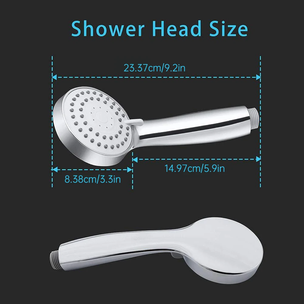 Universal Shower Head Set Handheld Adjustable High Pressure Water Heads with Hose Silver Showers Water Saving Showerhead
Universal Shower Head Set Handheld Adjustable High Pressure Water Heads with Hose Silver Showers Water Saving Showerhead