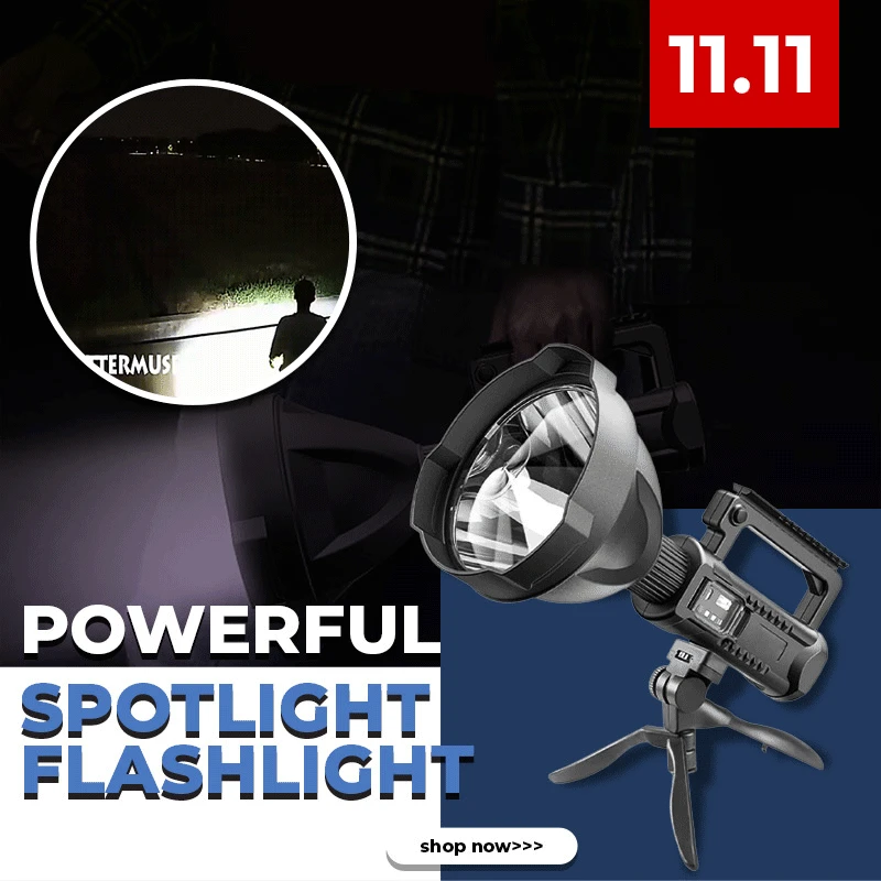 Portable Spotlight Flashlight P70 Powerful Long-Range LED Searchlight USB Rechargeable Outdoor Expedition Fishing Lights Lantern
Portable Spotlight Flashlight P70 Powerful Long-Range LED Searchlight USB Rechargeable Outdoor Expedition Fishing Lights Lantern