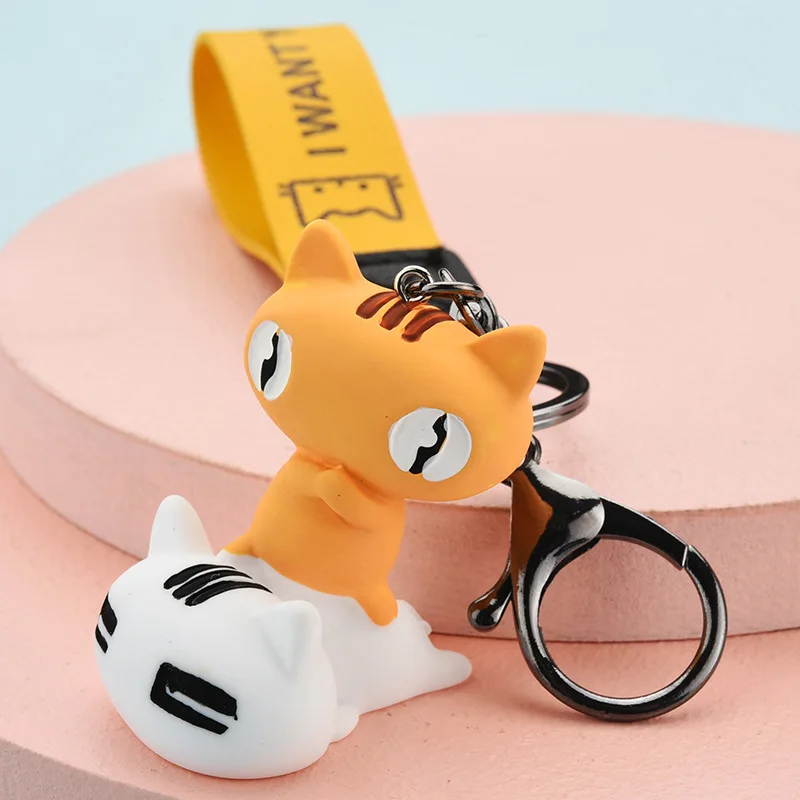 Cute Shy Cat Car Keychain Chubby Kitten Keyring Trinket Bag Ornament Cartoon Car Keys ring Accessories Lady pendant key chains 
Cute Shy Cat Car Keychain Chubby Kitten Keyring Trinket Bag Ornament Cartoon Car Keys ring Accessories Lady pendant key chains