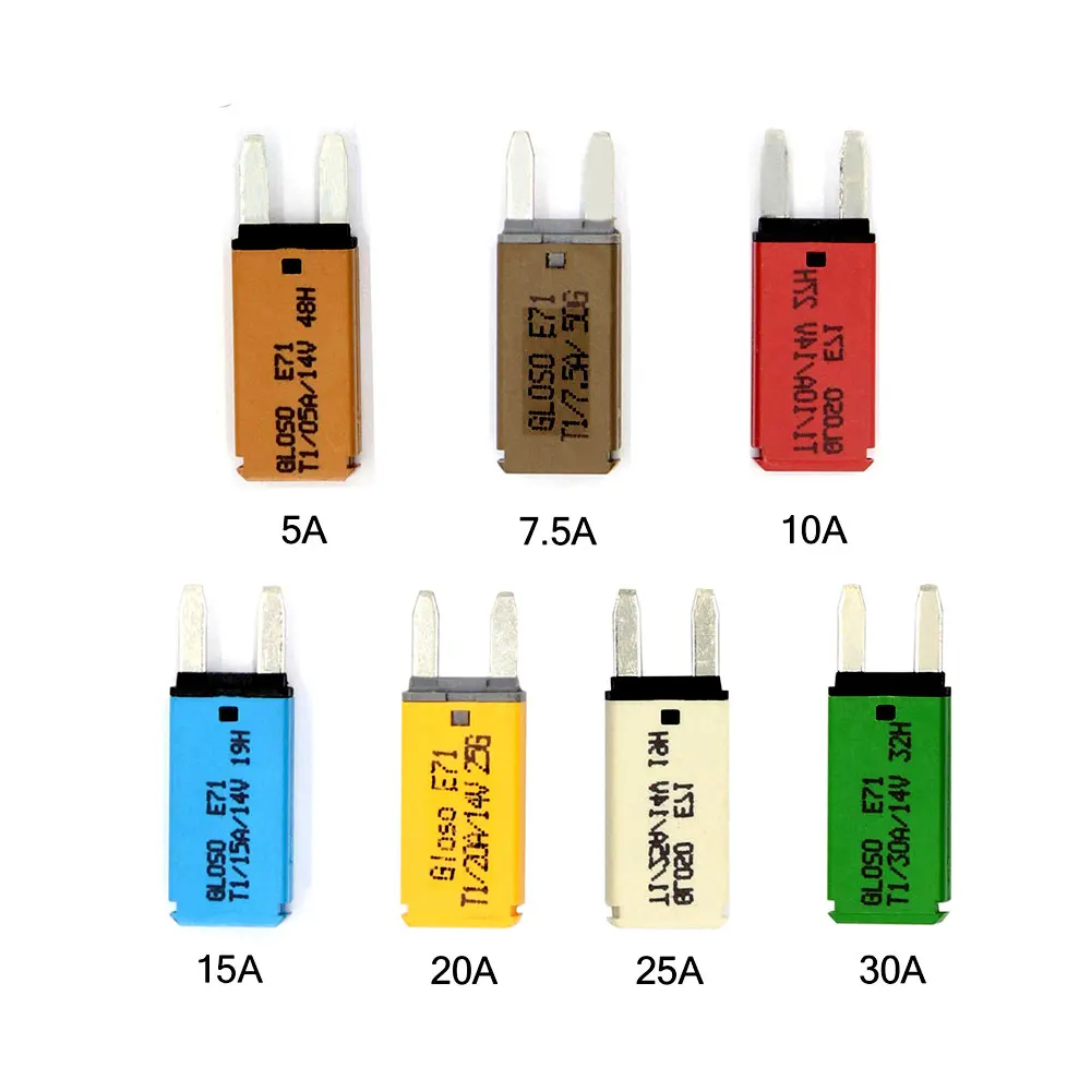 Iztoss 10PCS 5-30A 14V Mini ATM Automotive Circuit Breaker Blade Fuse Resettable Vehicle Boat F438-10-Z
Iztoss 10PCS 5-30A 14V Mini ATM Automotive Circuit Breaker Blade Fuse Resettable Vehicle Boat F438-10-Z