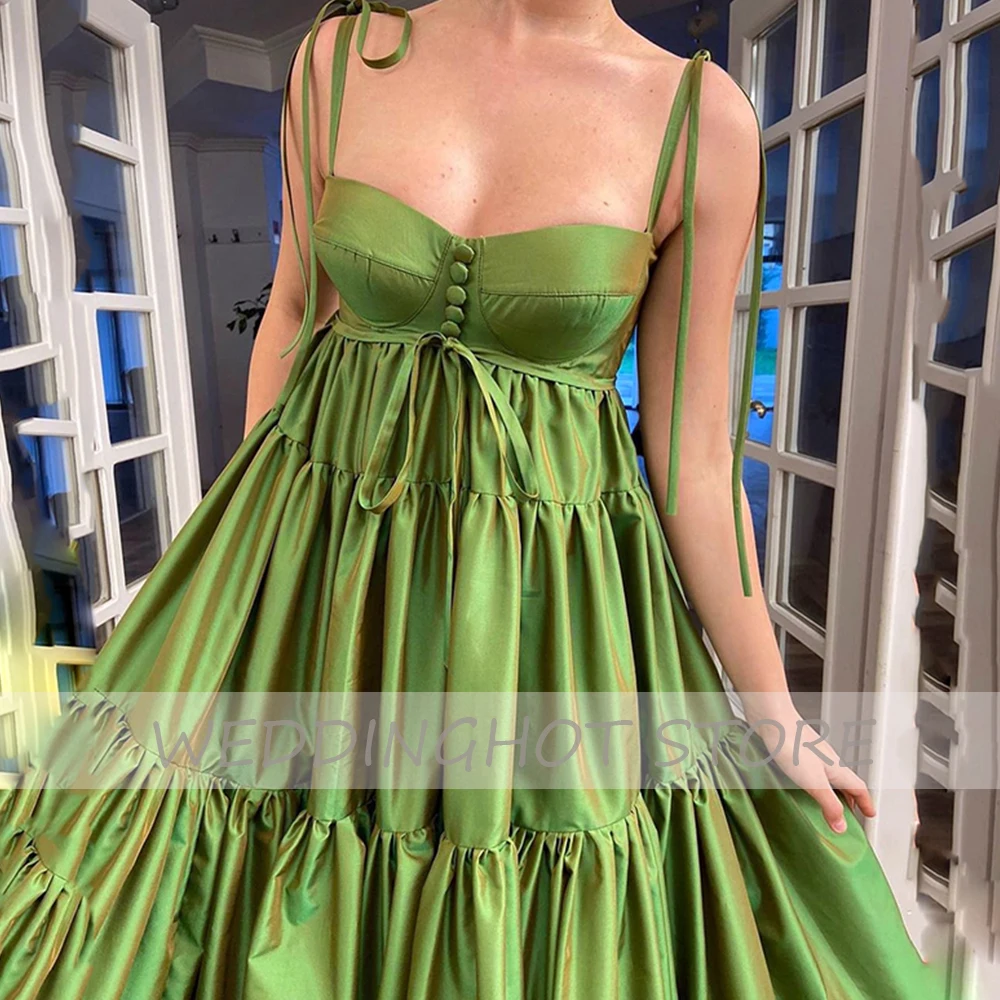 High-Waisted Maternity Evening Dresses Long 2021 Green Satin Elegant Spagetti Straps Ruffles Prom Gowns Sexy vestidos de fiesta
High-Waisted Maternity Evening Dresses Long 2021 Green Satin Elegant Spagetti Straps Ruffles Prom Gowns Sexy vestidos de fiesta